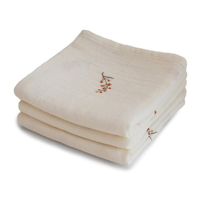 Mulltücher Muslin Cloth (3er Set) 'flowers'