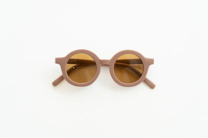 Round Sustainable Sunglass "Burlwood"