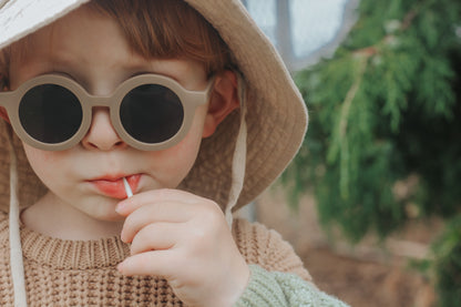 Round Sustainable Sunglass "Stone"