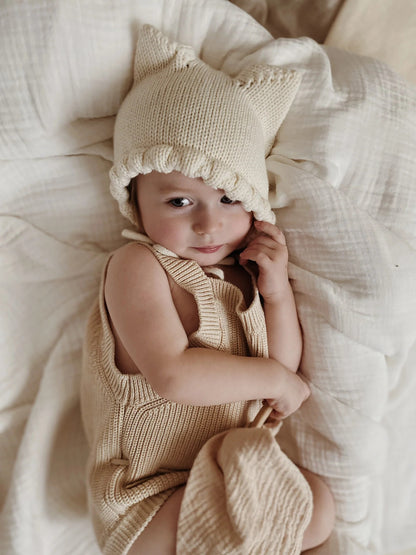 Tie Up Knitted Bodysuit | Almond