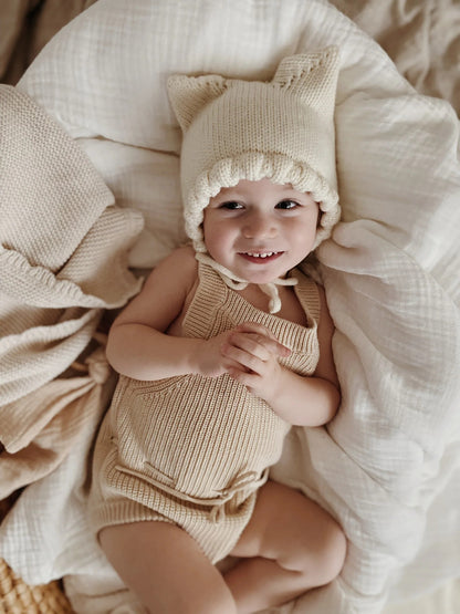 Tie Up Knitted Bodysuit | Almond
