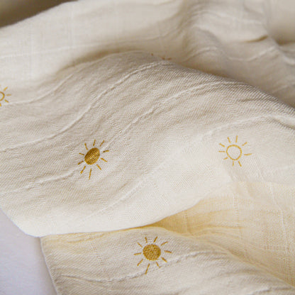 Organic Muslin Swaddle Blanket 'Sun'