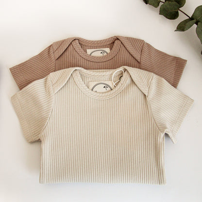 Body Short Sleeve - Rib - Nougat