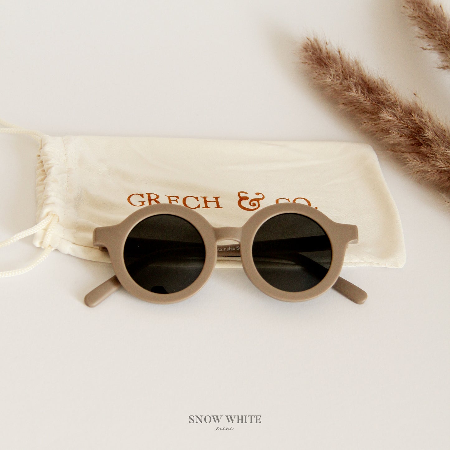 Round Sustainable Sunglass "Stone"