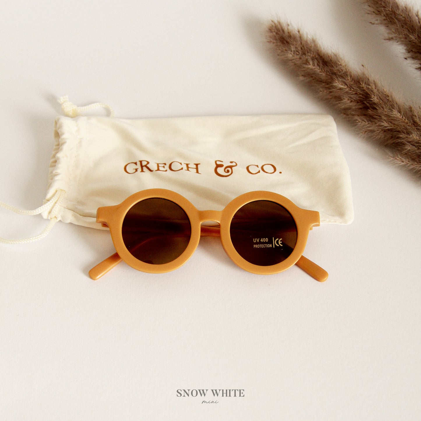 Round Sustainable Sunglass "Golden"