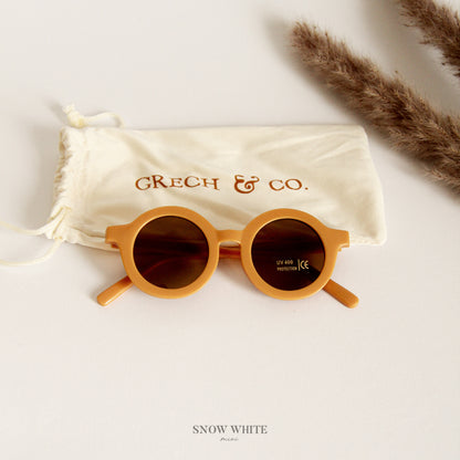 Round Sustainable Sunglass "Golden"