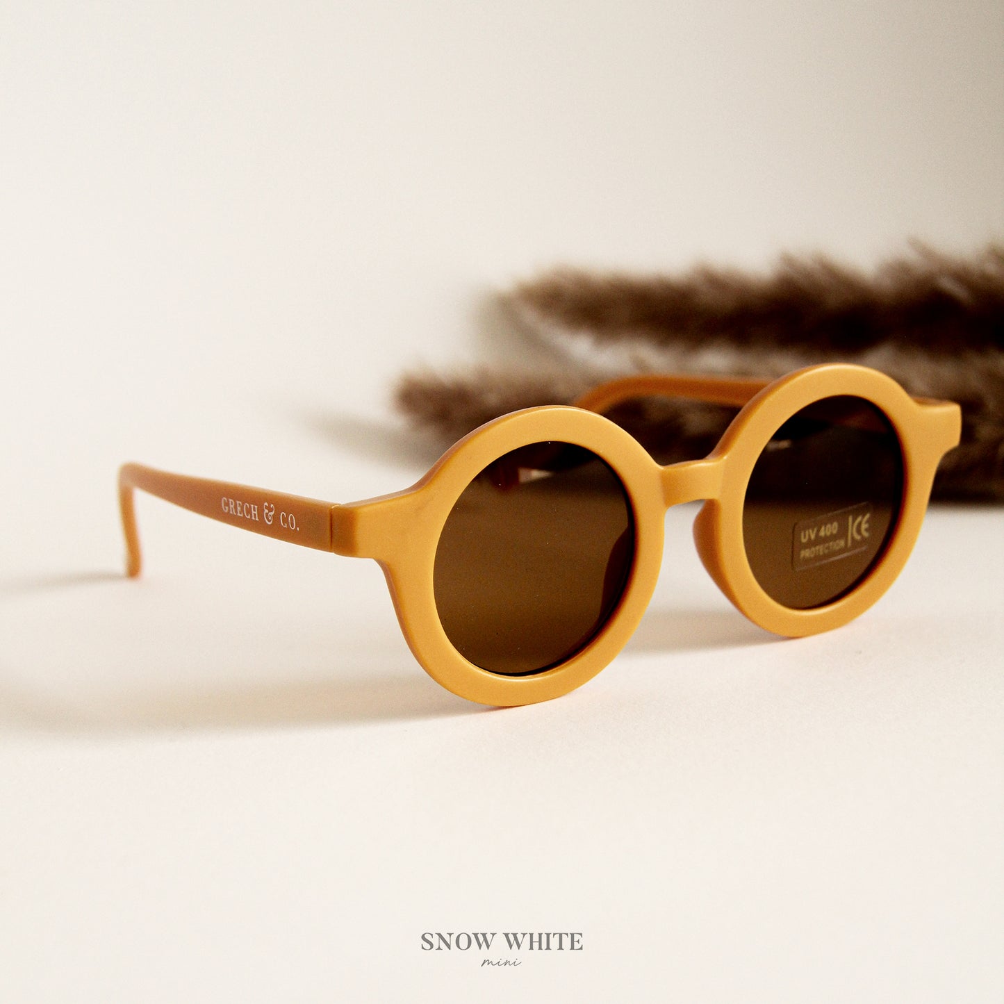 Round Sustainable Sunglass "Golden"
