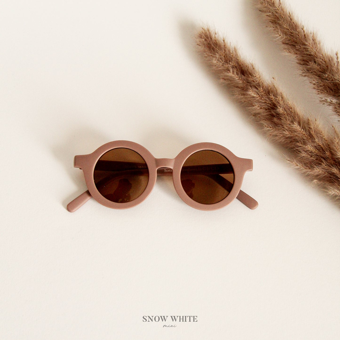 Round Sustainable Sunglass "Burlwood"