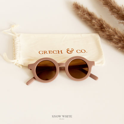 Round Sustainable Sunglass "Burlwood"