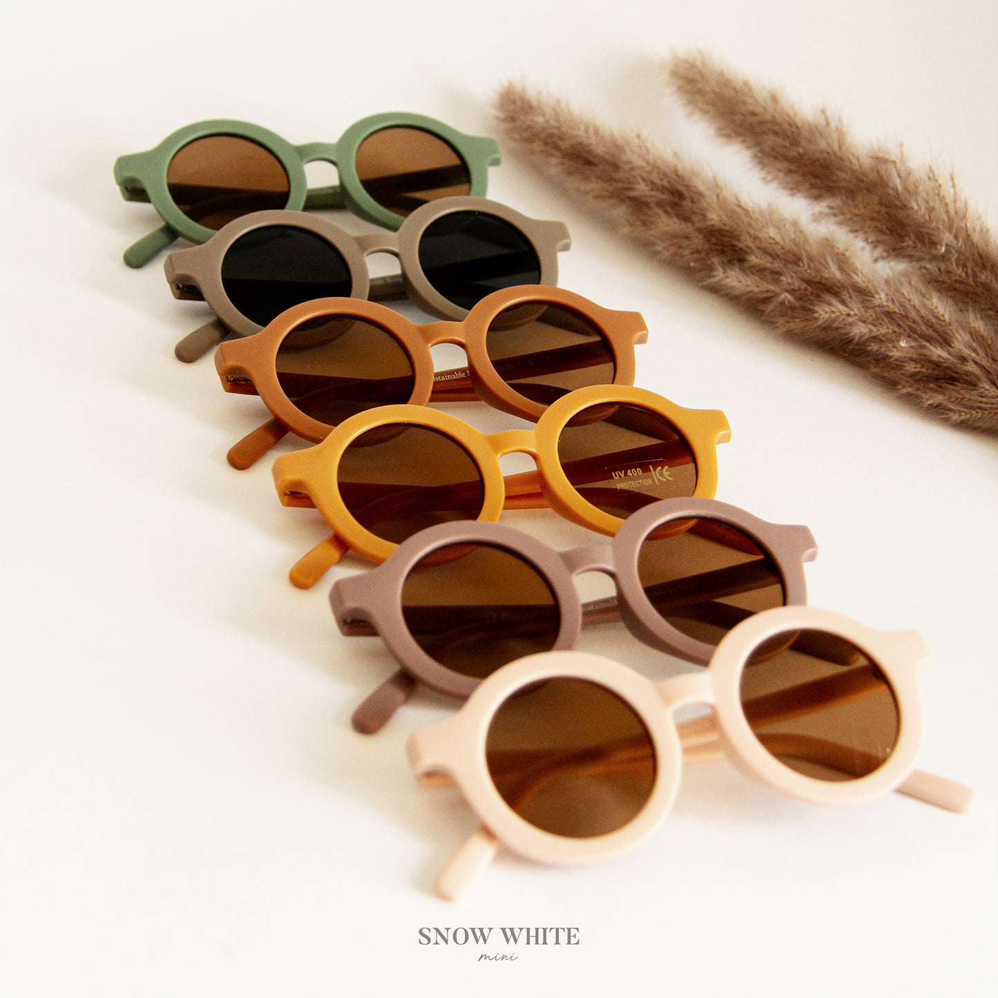 Round Sustainable Sunglass "Stone"