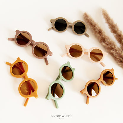 Round Sustainable Sunglass "Stone"