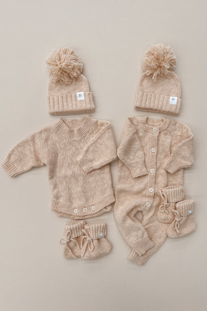 CLASSIC KNIT ROMPER "TEXTURED SHELL"