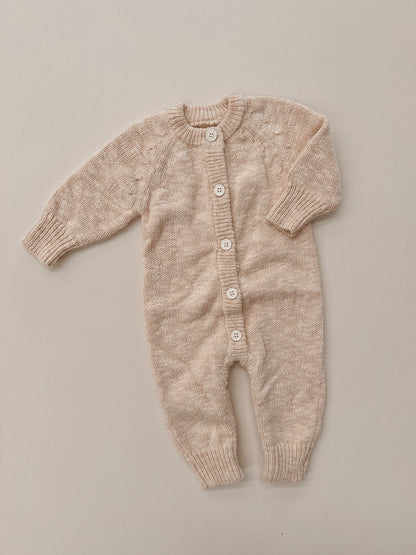 CLASSIC KNIT ROMPER "TEXTURED SHELL"