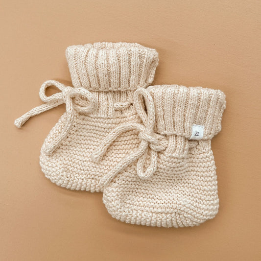 KNIT BOOTS | Knitted shoes "CHUNKY TEXTURED HONEY"