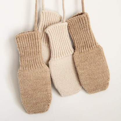 Baby Mittens 'Fiza Sand' Merino Wool