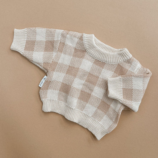 Organic Knit PULLOVER | Gingham