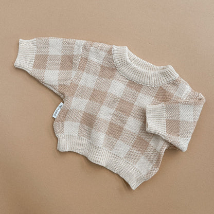 Organic Knit SWEATER | gingham