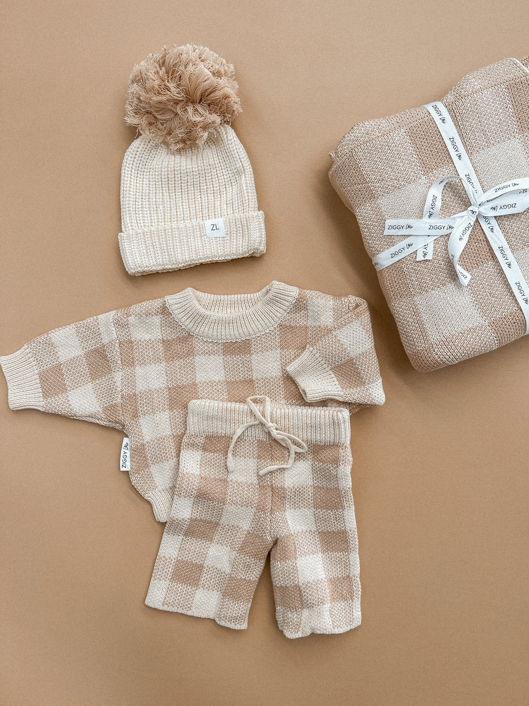 Organic Knit SWEATER | gingham