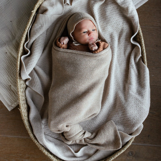 Swaddle 'Cocoon Sand' Merino wool