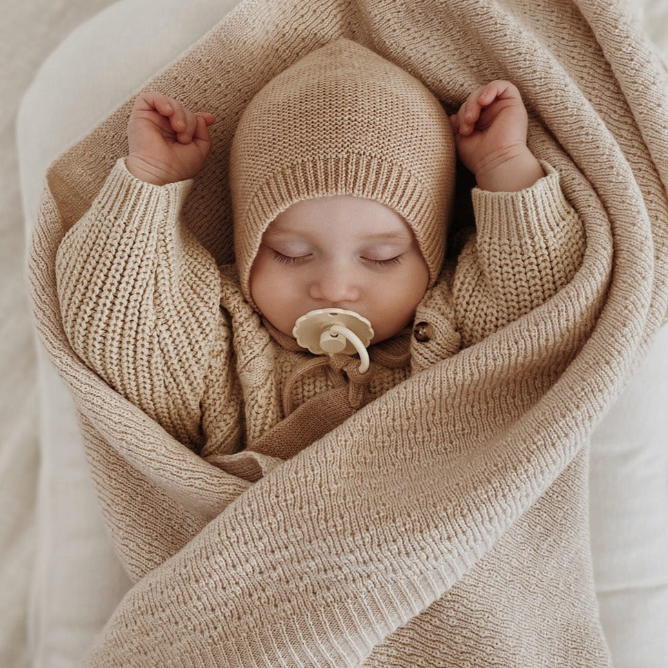 Merino wool blanket 'Dora' | sand