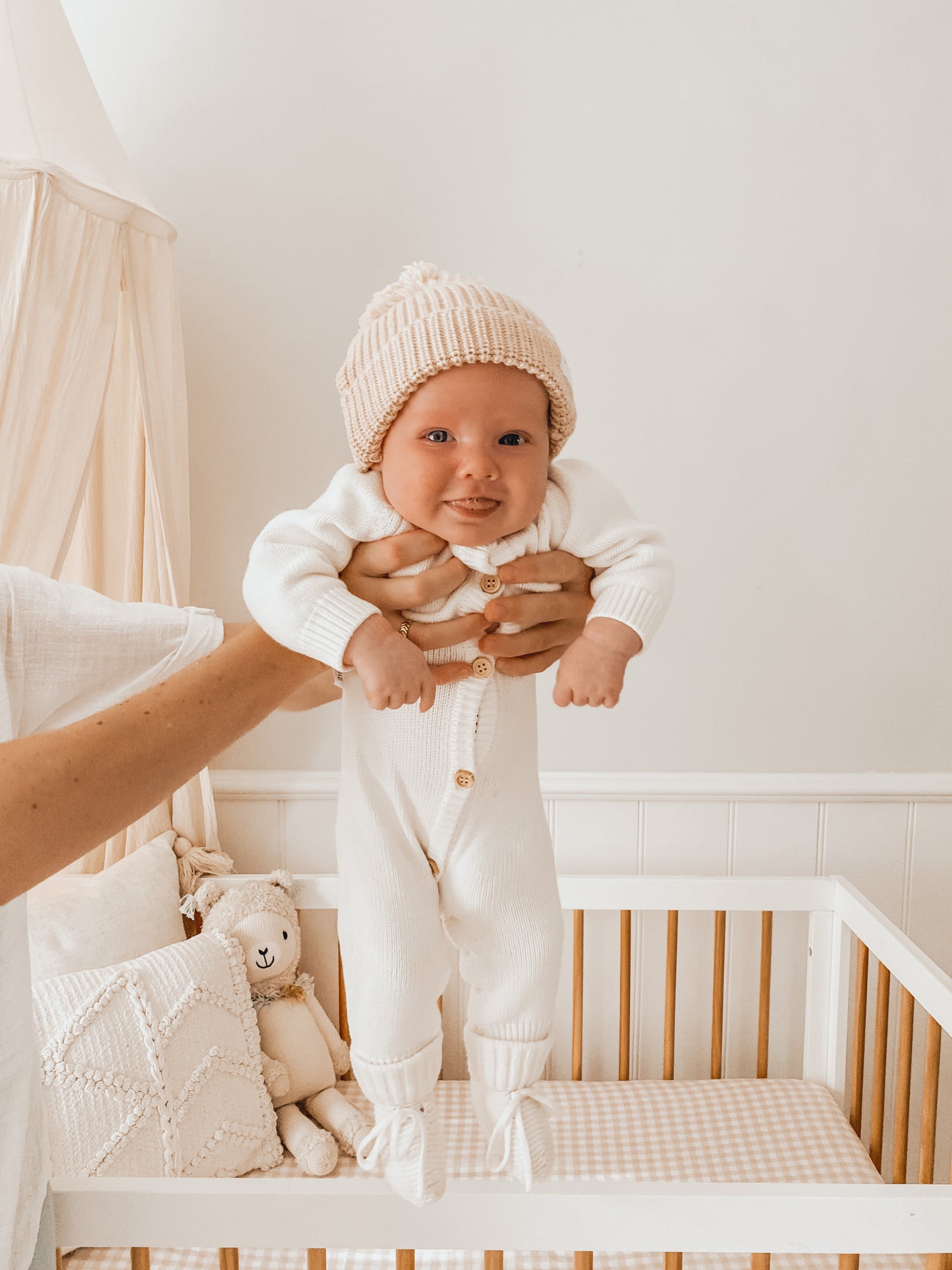 CLASSIC KNIT ROMPER  "MILK"