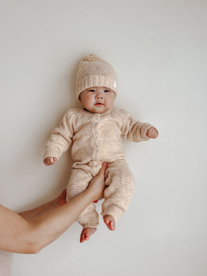 CLASSIC KNIT ROMPER "TEXTURED SHELL"