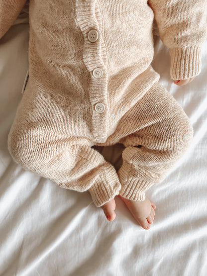 CLASSIC KNIT ROMPER "TEXTURED SHELL"