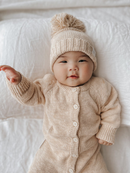 CLASSIC KNIT ROMPER "TEXTURED SHELL"