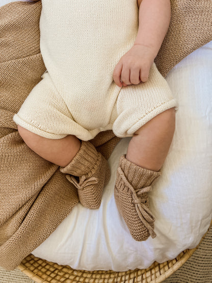 KNIT BOOTS | Knitted shoes "FAWN"