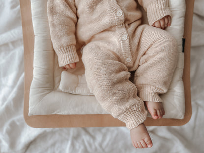 CLASSIC KNIT ROMPER "TEXTURED SHELL"