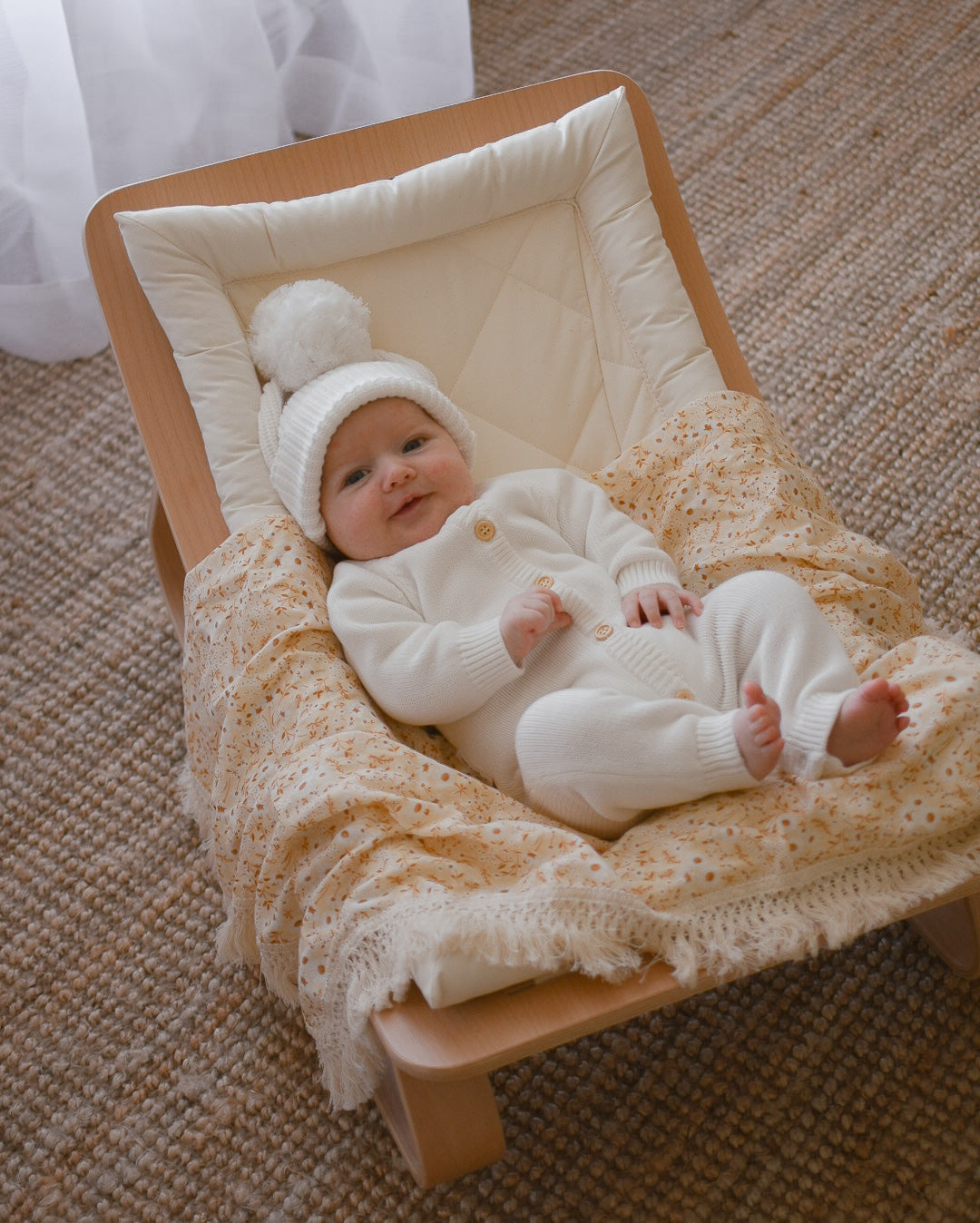 CLASSIC KNIT ROMPER  "MILK"