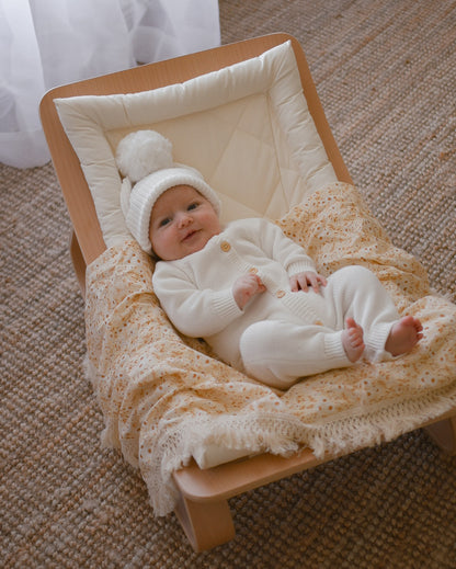 CLASSIC KNIT ROMPER  "MILK"
