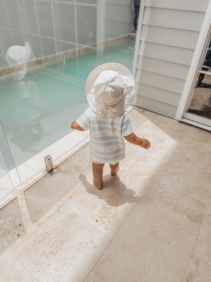 Linen Bucket Hat | Reversible Cream &amp; Beige
