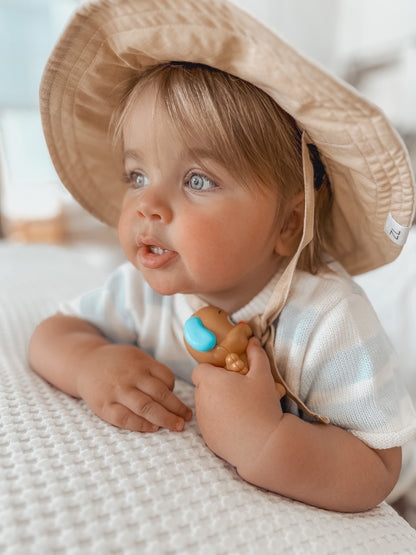 Linen Bucket Hat | Reversible Cream &amp; Beige