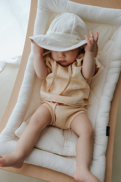 Linen Bucket Hat | Reversible Cream &amp; Beige
