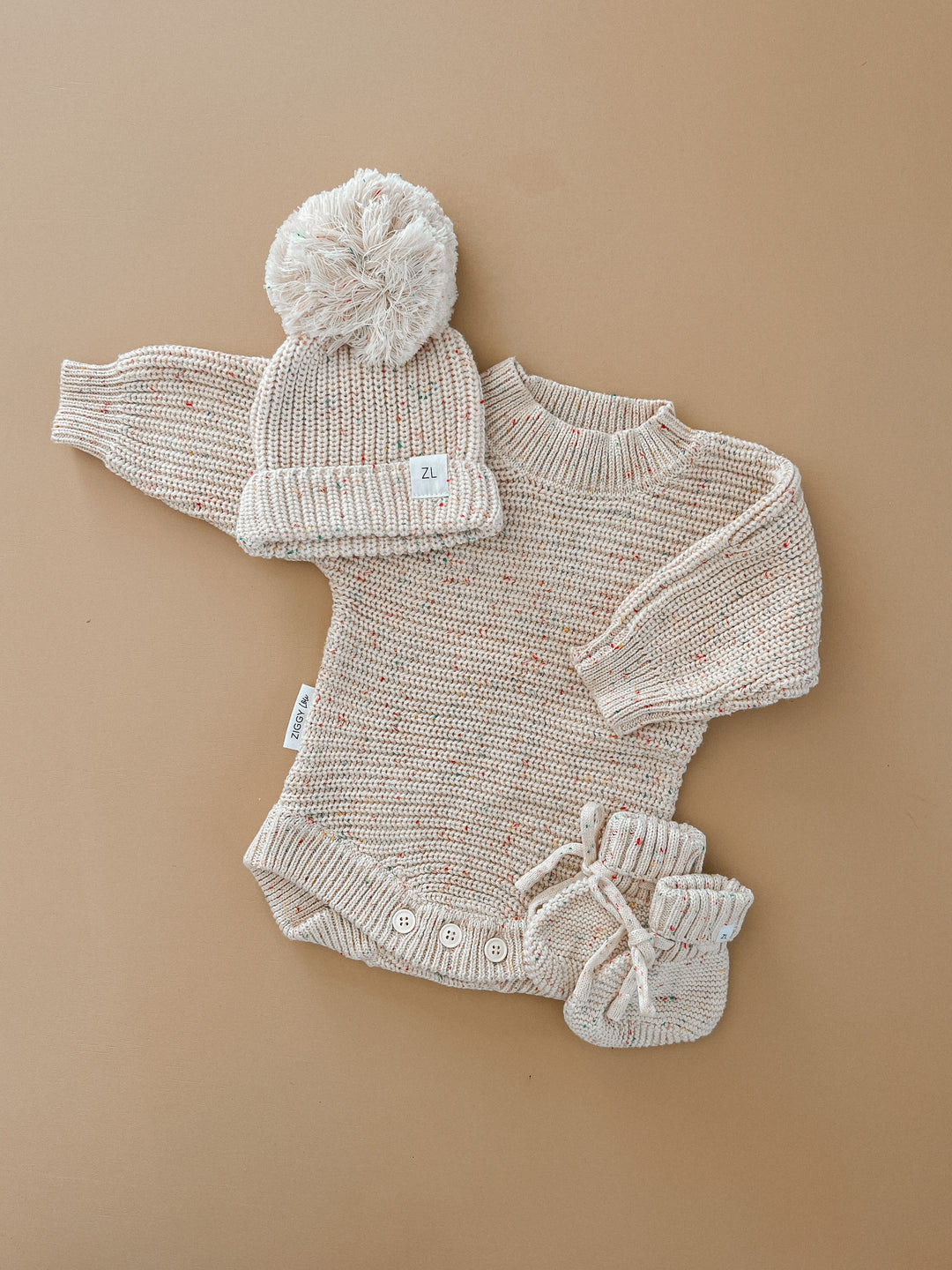 HEIRLOOM ROMPER "OATMEAL FLECK"
