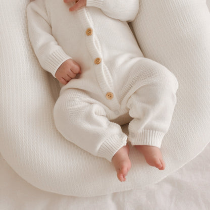 CLASSIC KNIT ROMPER  "MILK"