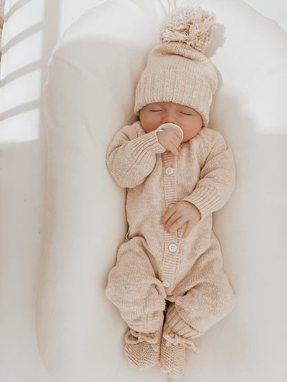 CLASSIC KNIT ROMPER "TEXTURED SHELL"
