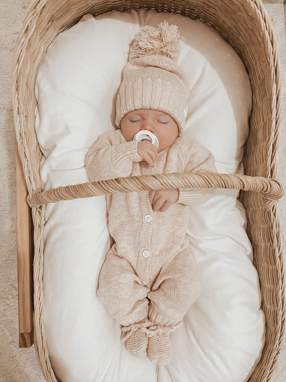 CLASSIC KNIT ROMPER "TEXTURED SHELL"