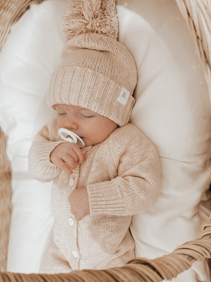 CLASSIC KNIT ROMPER "TEXTURED SHELL"