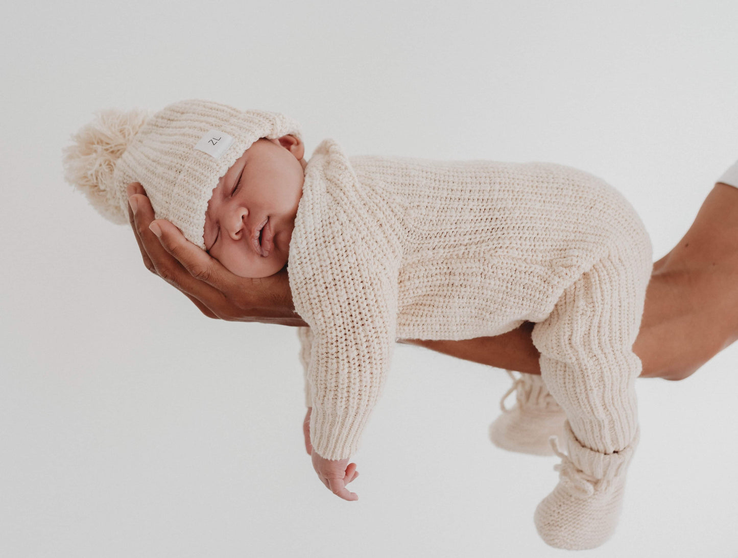 CLASSIC KNIT ROMPER "CHUNKY TEXTURED HONEY"
