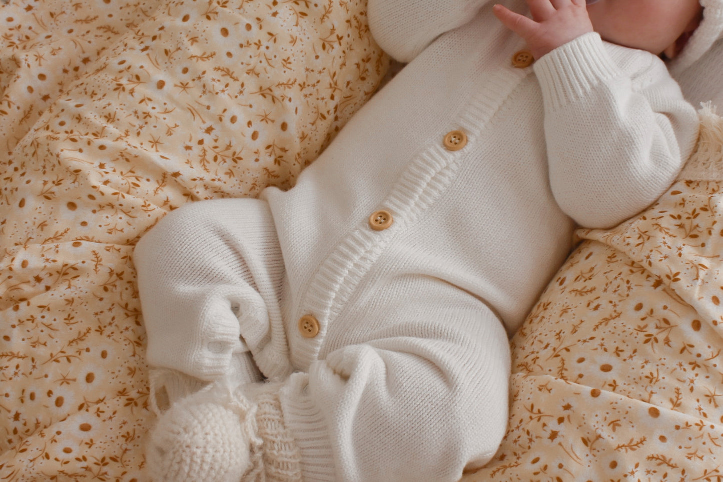 CLASSIC KNIT ROMPER  "MILK"