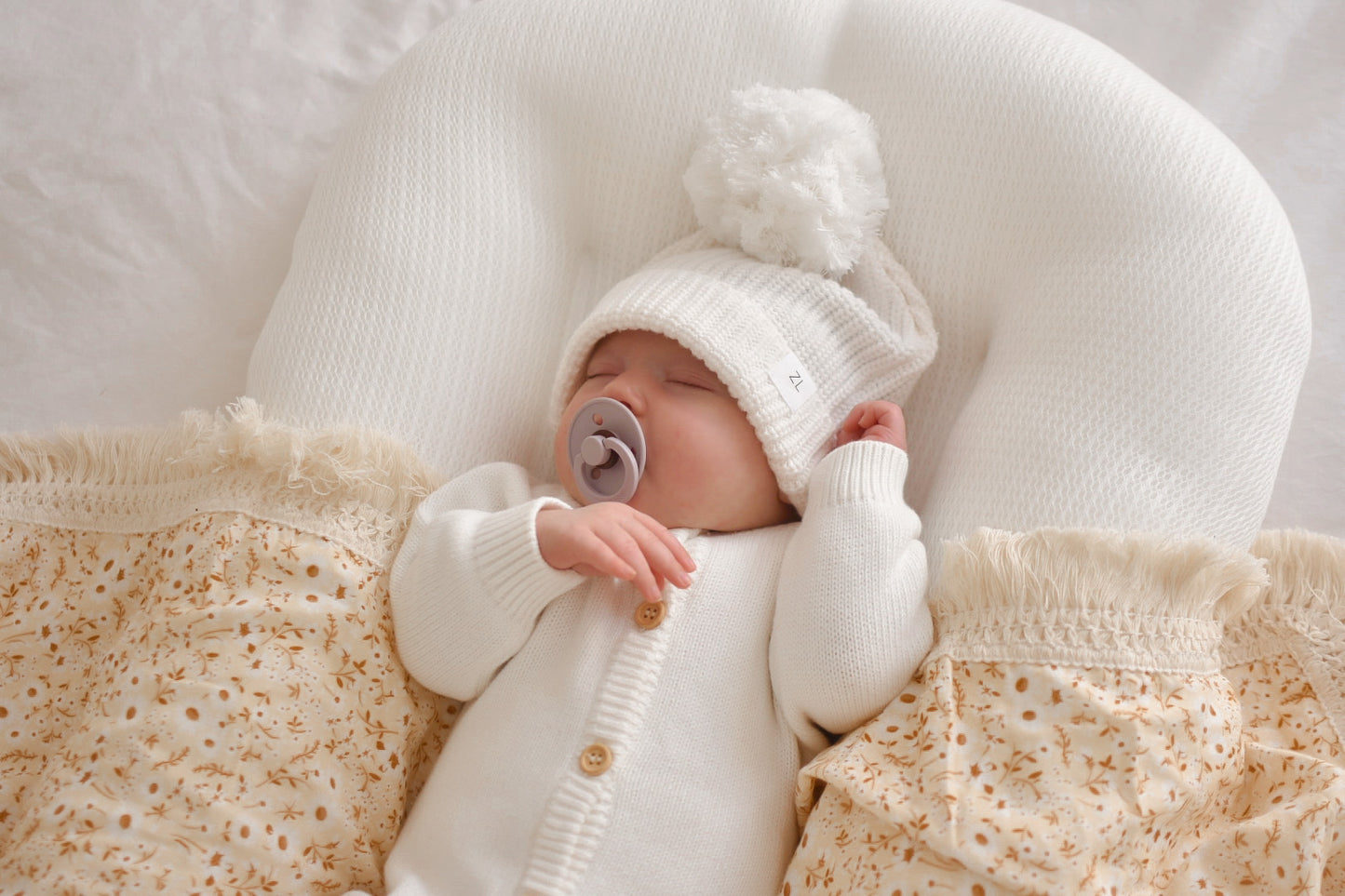 CLASSIC KNIT ROMPER  "MILK"