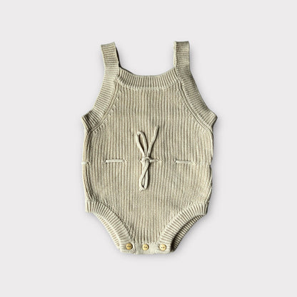 Tie Up Knitted Bodysuit | Almond