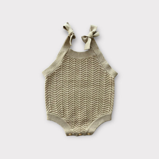 Chevron Tie Up Bodysuit | Olive Tree