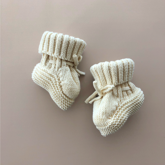 Knitted Booties | Strickschuhe "Natural White"