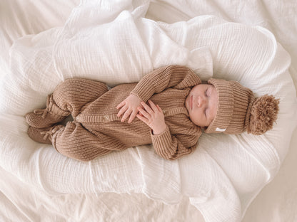 CLASSIC KNIT ROMPER "FAWN"