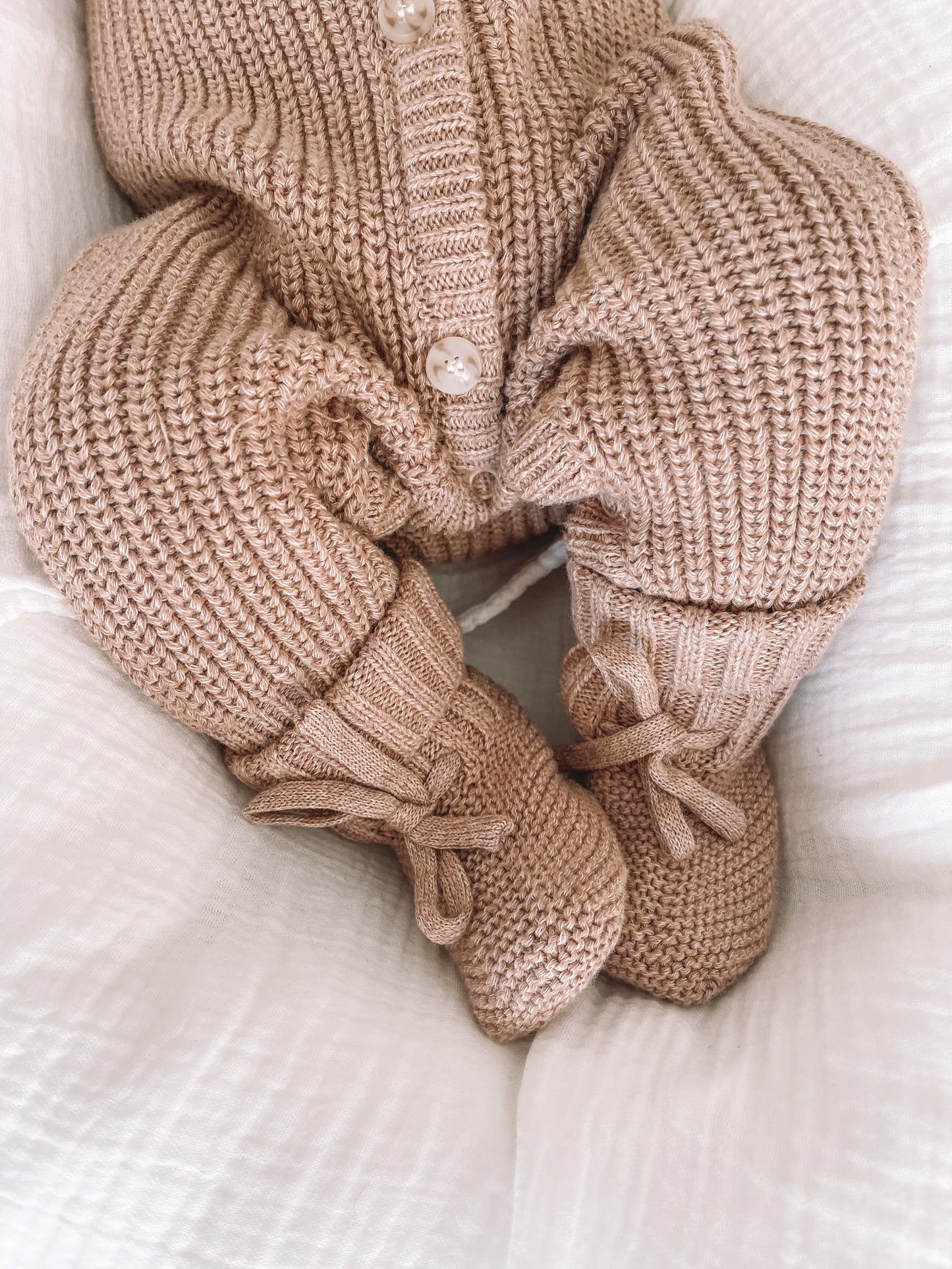 CLASSIC KNIT ROMPER "FAWN"