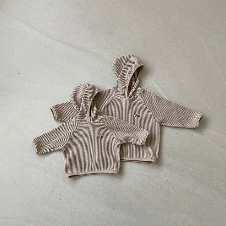 Waffle Hoodie | Rainbow Embroidery  (3m-5y)