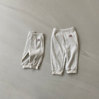 Waffle Pants | Rainbow Embroidery (3m-5y)